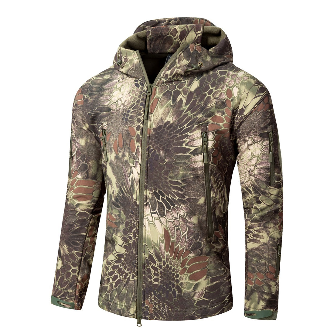 Large Softshell Fleece Camouflage Winter Jacket