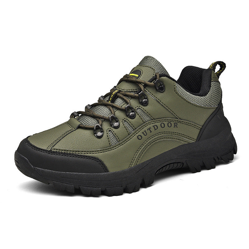 Men's Leather Low-Top Outdoor Hiking Boots