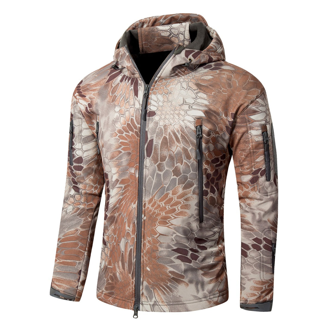 Large Softshell Fleece Camouflage Winter Jacket