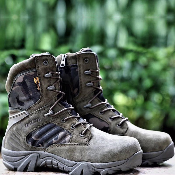 Delta High-Top Cowhide Tactical Combat Boots