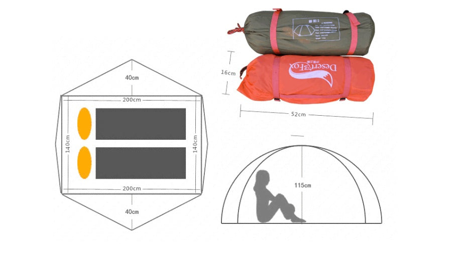 Outdoor Double Sun Protection Camping Tent