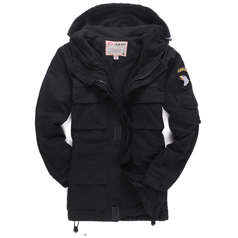 Men's Camouflage Cotton Casual Warm Windbreaker Jacket