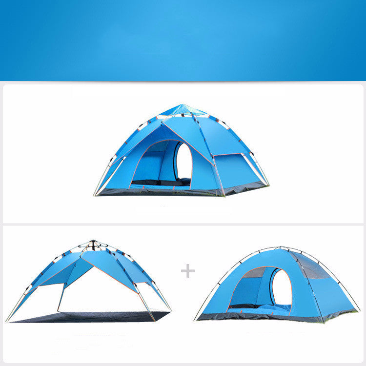 Outdoor Automatic Quick-Opening Double-Decker Camping Tent