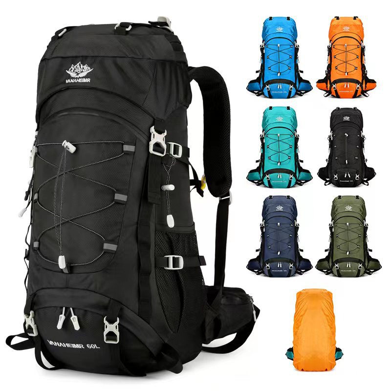 60L Large Capacity Outdoor Hiking and Camping Backpack