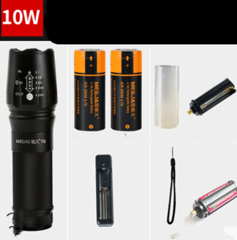 LED Strong Light Flashlight 26650 Rechargeable Super Bright