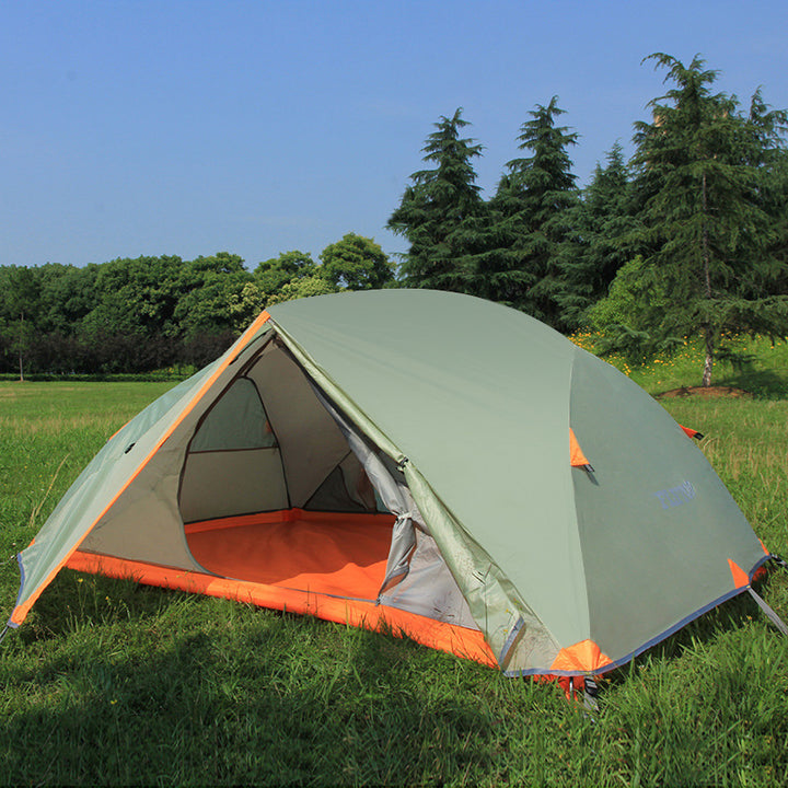 Outdoor Double-Layer Aluminum Pole Camping Tent