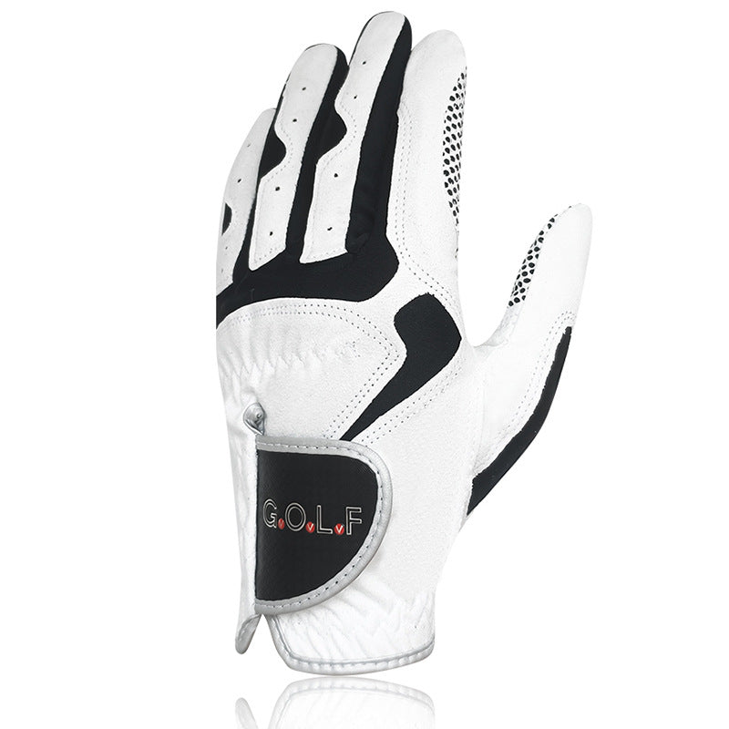 Microfiber Cloth With Non-slip Particles Breathable Golf Gloves