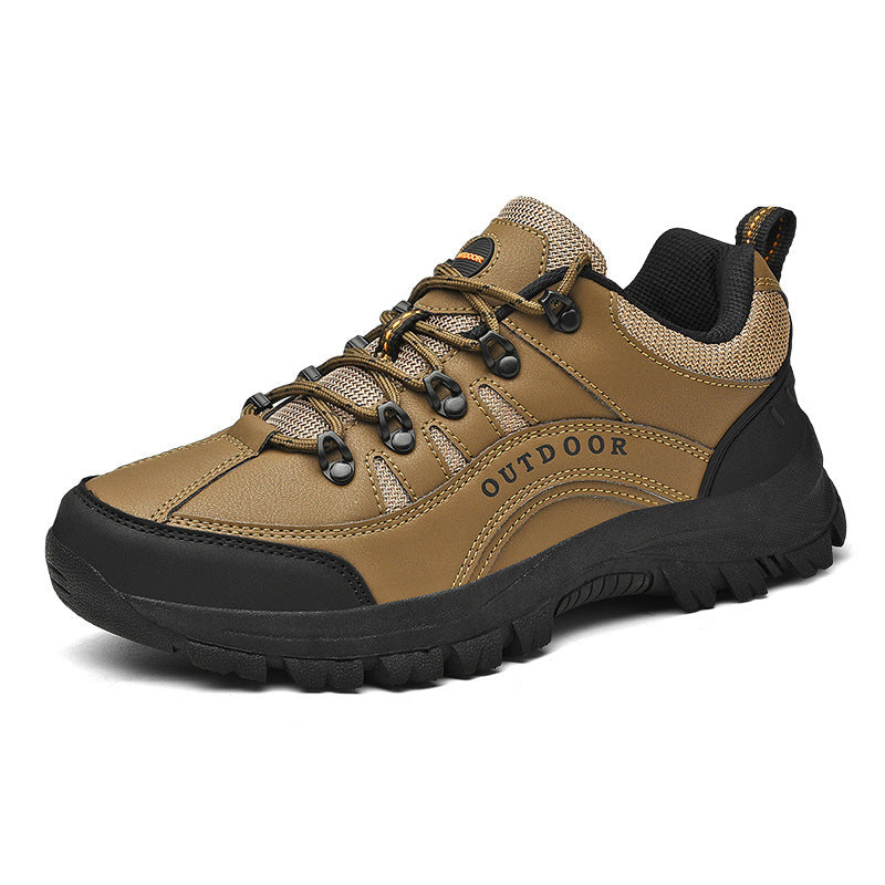 Men's Leather Low-Top Outdoor Hiking Boots