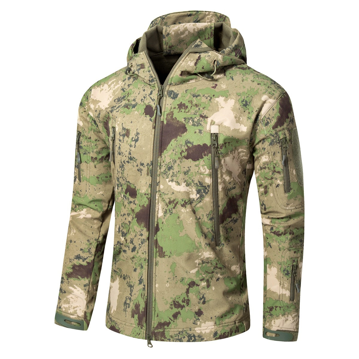Large Softshell Fleece Camouflage Winter Jacket
