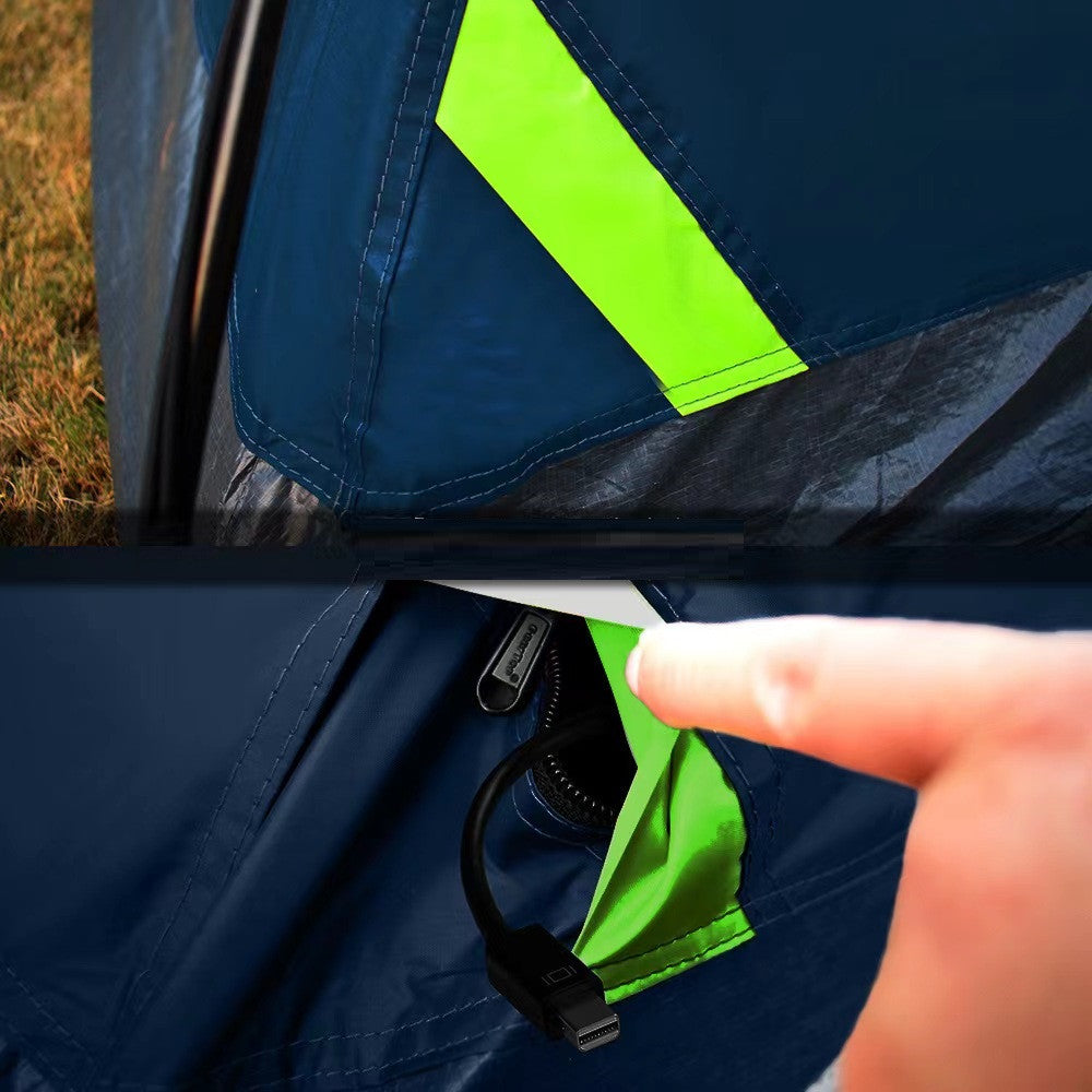 4 Person Black Coated Darkroom Camping Tent