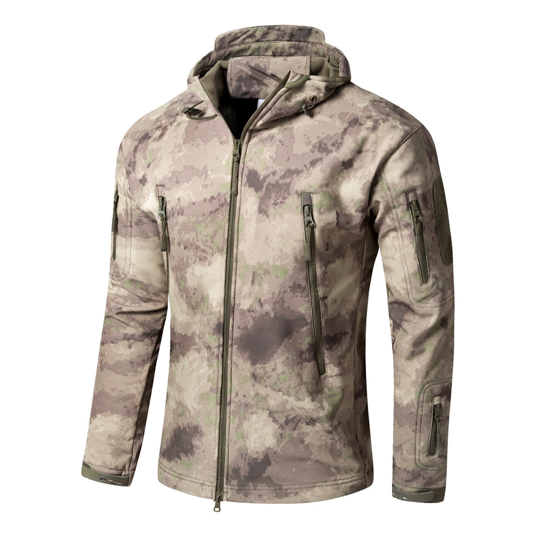 Large Softshell Fleece Camouflage Winter Jacket