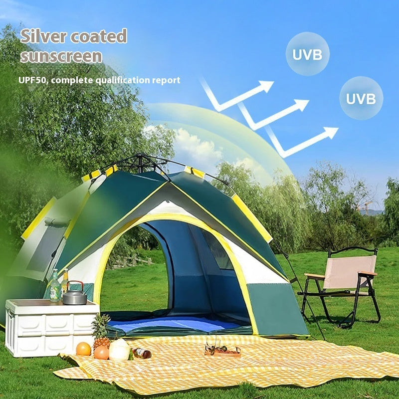 Outdoor 3-4 Person Automatic Quick-Open Camping Tent