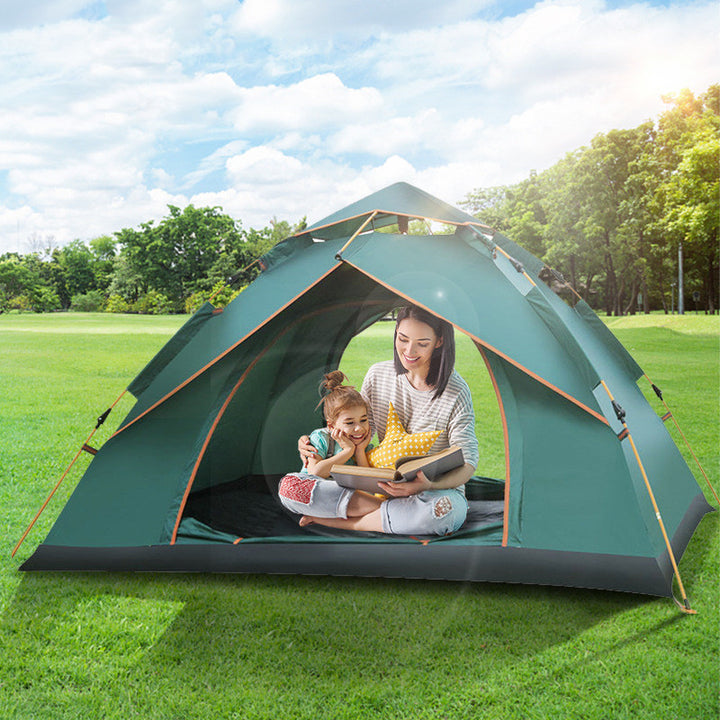 Outdoor Automatic Quick-Opening Double-Decker Camping Tent