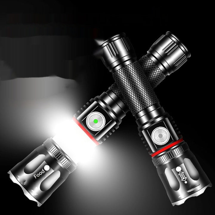 Multifunctional Telescopic T6 Outdoor Camping Flashlight
